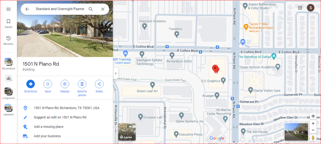 Allstate Overnight Payment Address on map