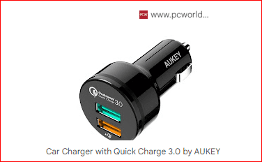 Car Charger with Quick Charge 3.0 by AUKEY