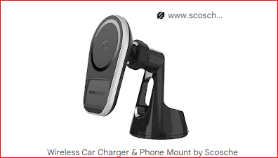Wireless Car Charger & Phone Mount by Scosche